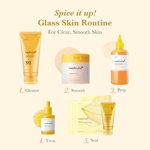 medicube Kojic Acid Renew & Smooth Duo for Troubled Skin: Kojic Acid Turmeric Clarifying Toner Pad and Kojic Acid Turmeric Clarifying & Balancing Capsule Serum