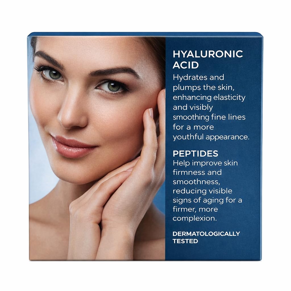 Delfanti-Milano • HYALURONIC ACID with PEPTIDES • Anti-aging • Brightening Day Cream • Face & Neck Moisturizer • From Italy • 1.7 oz