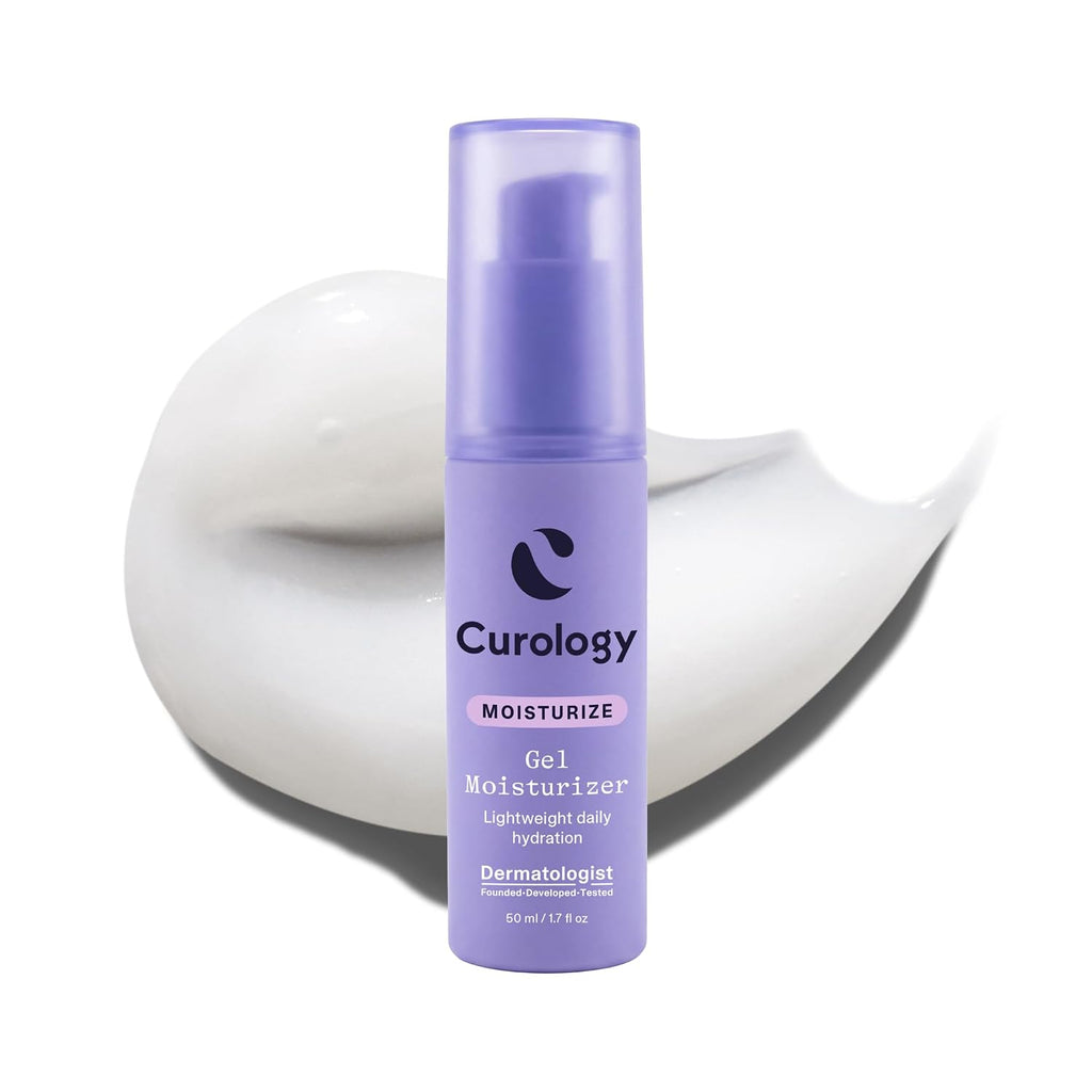 Curology Gel Face Moisturizer, Hyaluronic Acid Lotion for All Skin Types | Lightweight non greasy, glycerin helps reduce fine lines, buildable daily use formula, fragrance free, vegan and cruelty free
