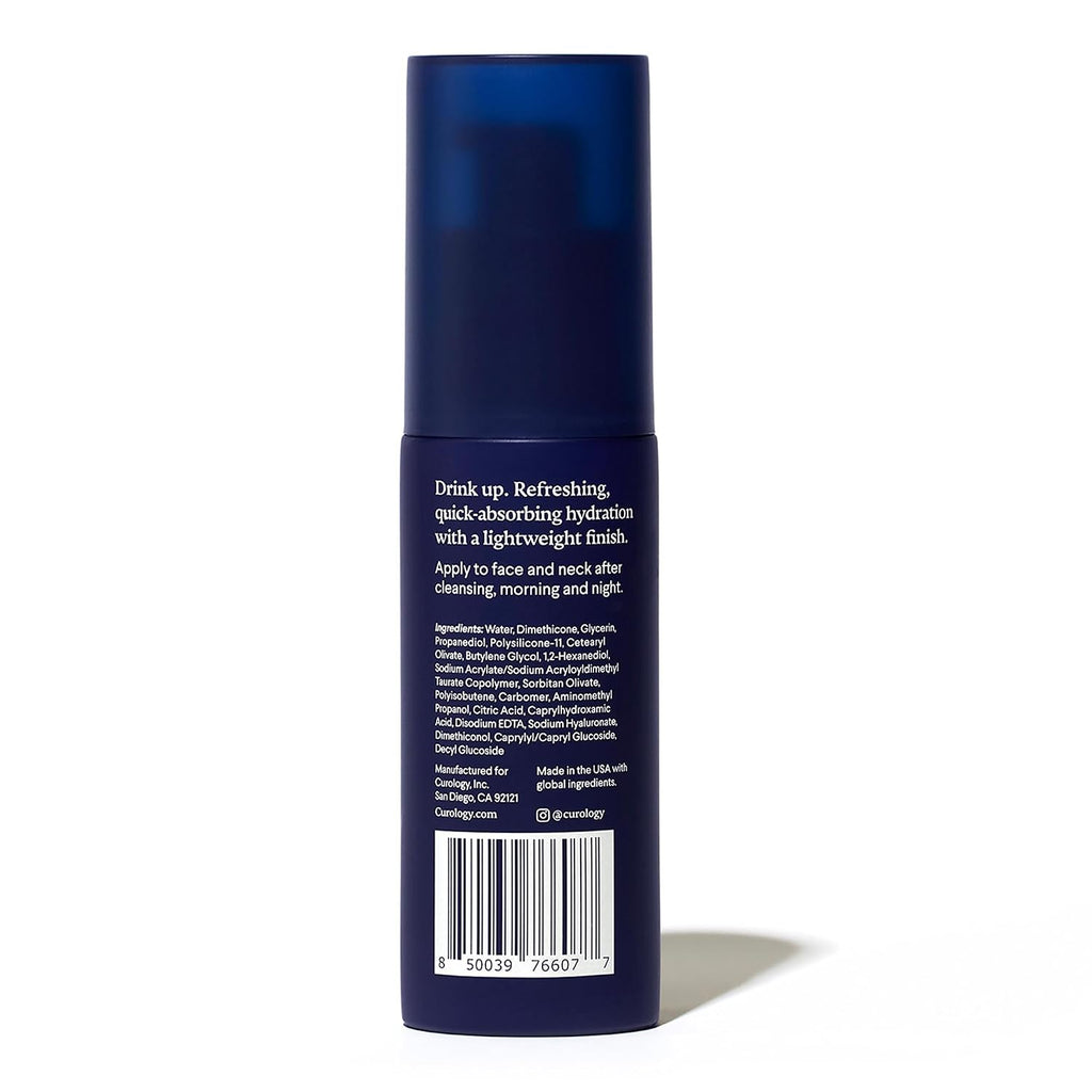 Curology Gel Face Moisturizer, Hyaluronic Acid Lotion for All Skin Types | Lightweight non greasy, glycerin helps reduce fine lines, buildable daily use formula, fragrance free, vegan and cruelty free