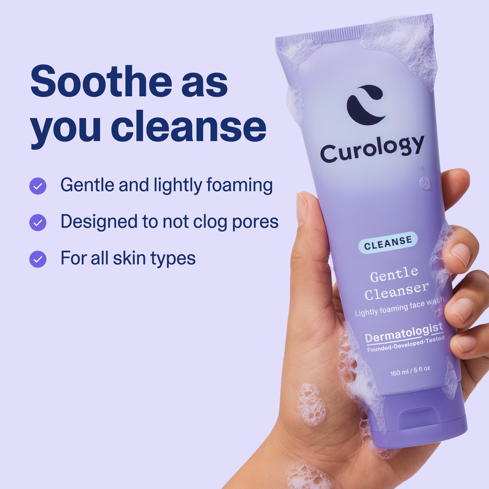 Curology Gel Face Moisturizer, Hyaluronic Acid Lotion for All Skin Types | Lightweight non greasy, glycerin helps reduce fine lines, buildable daily use formula, fragrance free, vegan and cruelty free