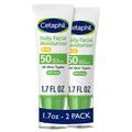 Cetaphil Daily Facial Moisturizer SPF 50, Fragrance-Free, 1.7 fl oz, 2 ct | Pack Of 2, SPF 50 Sun Protection, Dry To Normal Skin, Dermatologist Recommended, Fragrance-Free, Gentle Daily Moisturizer
