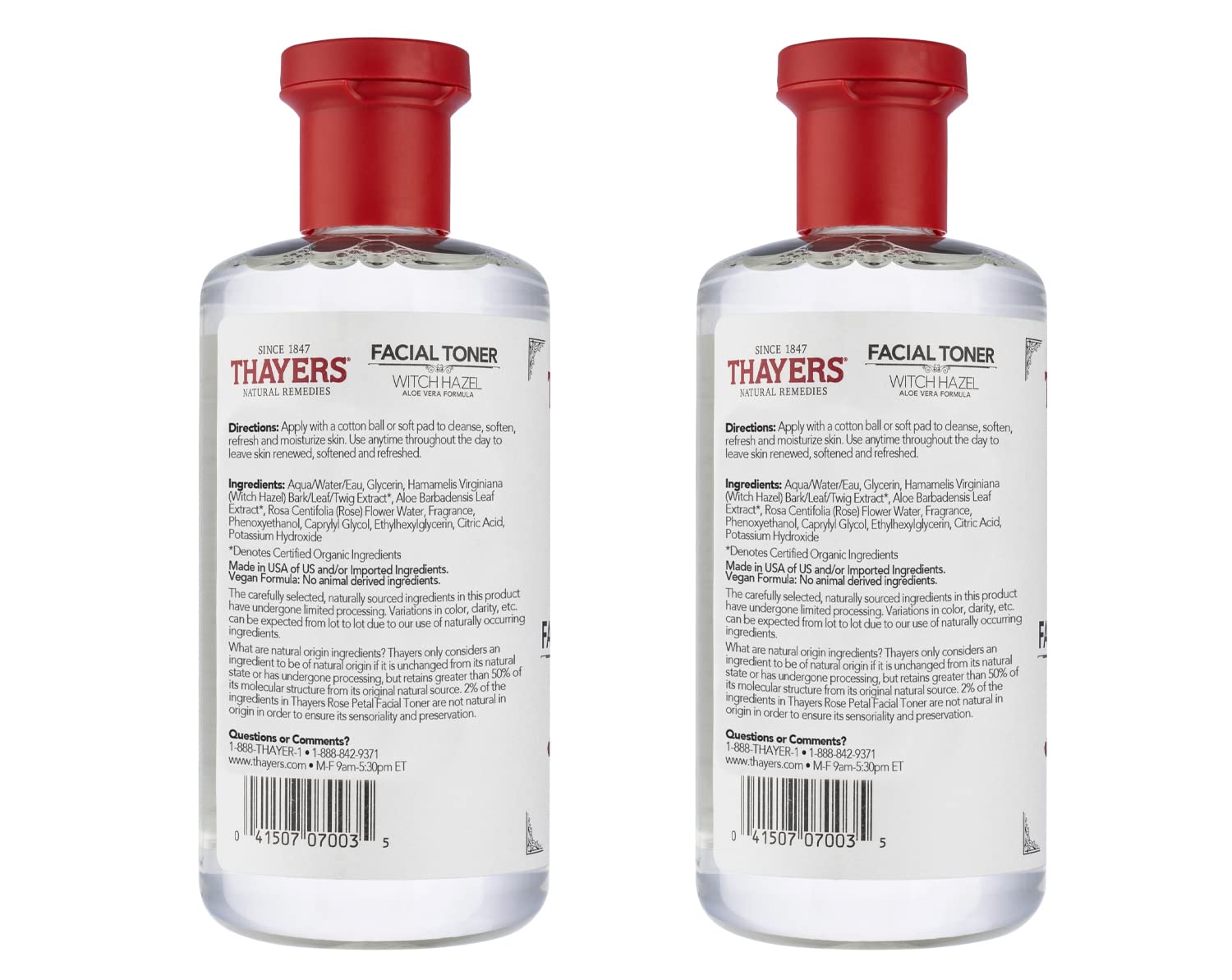 THAYERS Alcohol-Free, Hydrating, Unscented Witch Hazel Facial Toner with Aloe Vera Formula, Vegan, Dermatologist Tested and Recommended, 12 Oz (Packaging May Vary)