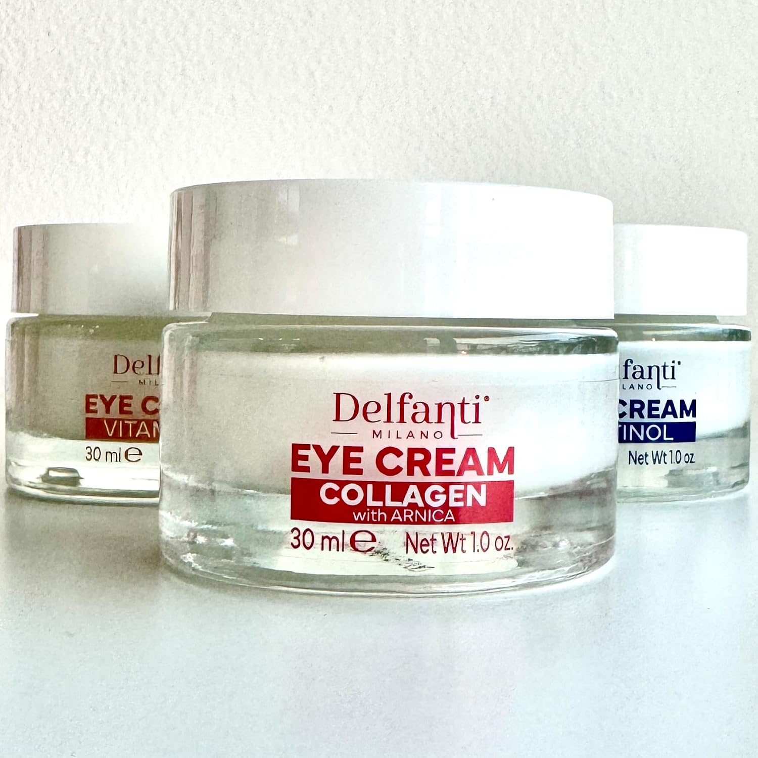 Delfanti-Milano • COLLAGEN RE-PLUMPING EYE CREAM with ARNICA • Smoothing• Less Visible Wrinkles • Fast Result • Vegan • Made in Italy