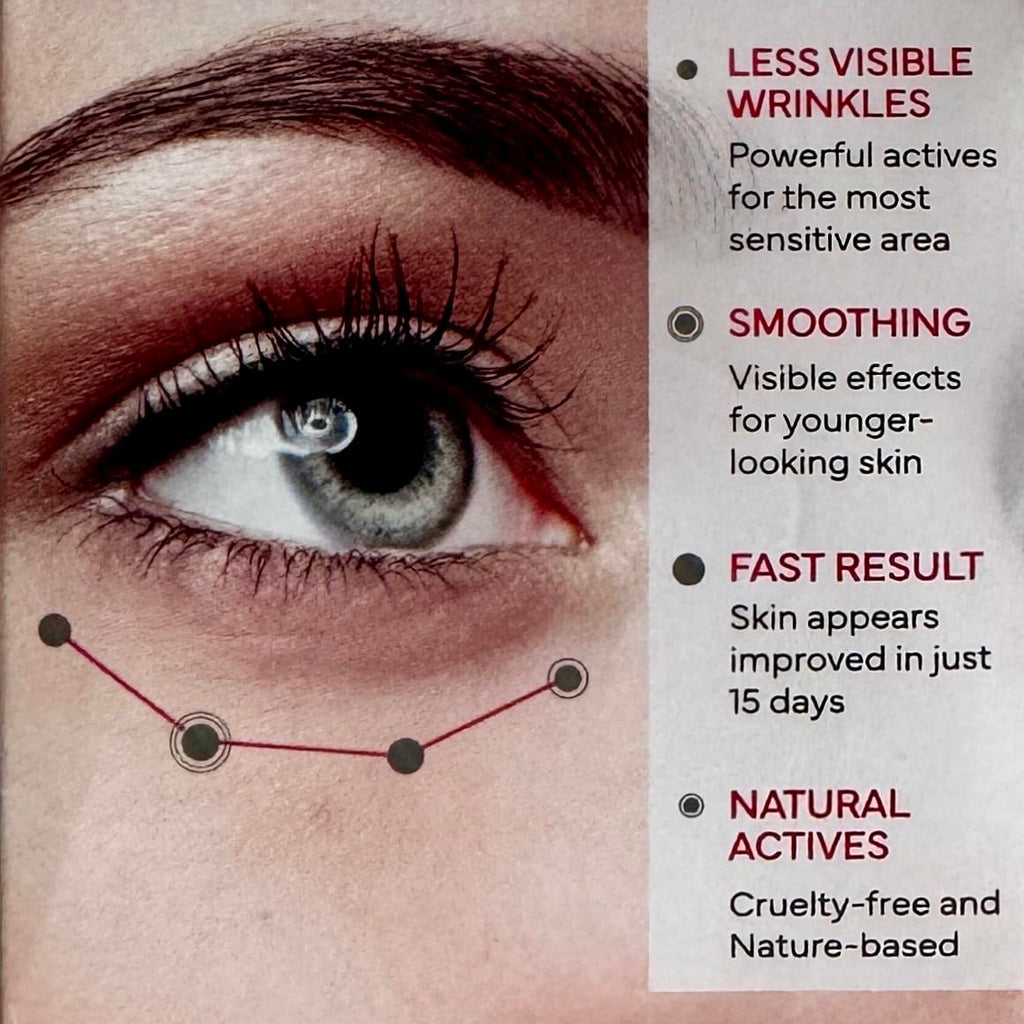 Delfanti-Milano • COLLAGEN RE-PLUMPING EYE CREAM with ARNICA • Smoothing• Less Visible Wrinkles • Fast Result • Vegan • Made in Italy