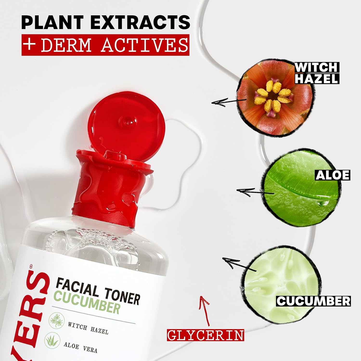 THAYERS Alcohol-Free, Hydrating, Unscented Witch Hazel Facial Toner with Aloe Vera Formula, Vegan, Dermatologist Tested and Recommended, 12 Oz (Packaging May Vary)