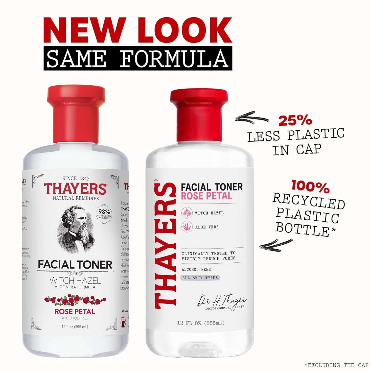 THAYERS Alcohol-Free, Hydrating, Unscented Witch Hazel Facial Toner with Aloe Vera Formula, Vegan, Dermatologist Tested and Recommended, 12 Oz (Packaging May Vary)