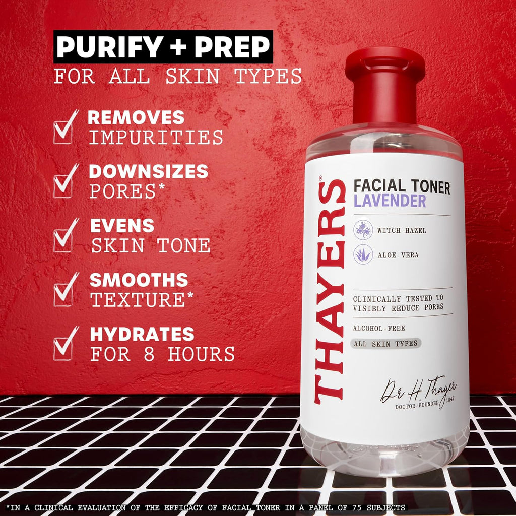 THAYERS Alcohol-Free, Hydrating, Unscented Witch Hazel Facial Toner with Aloe Vera Formula, Vegan, Dermatologist Tested and Recommended, 12 Oz (Packaging May Vary)