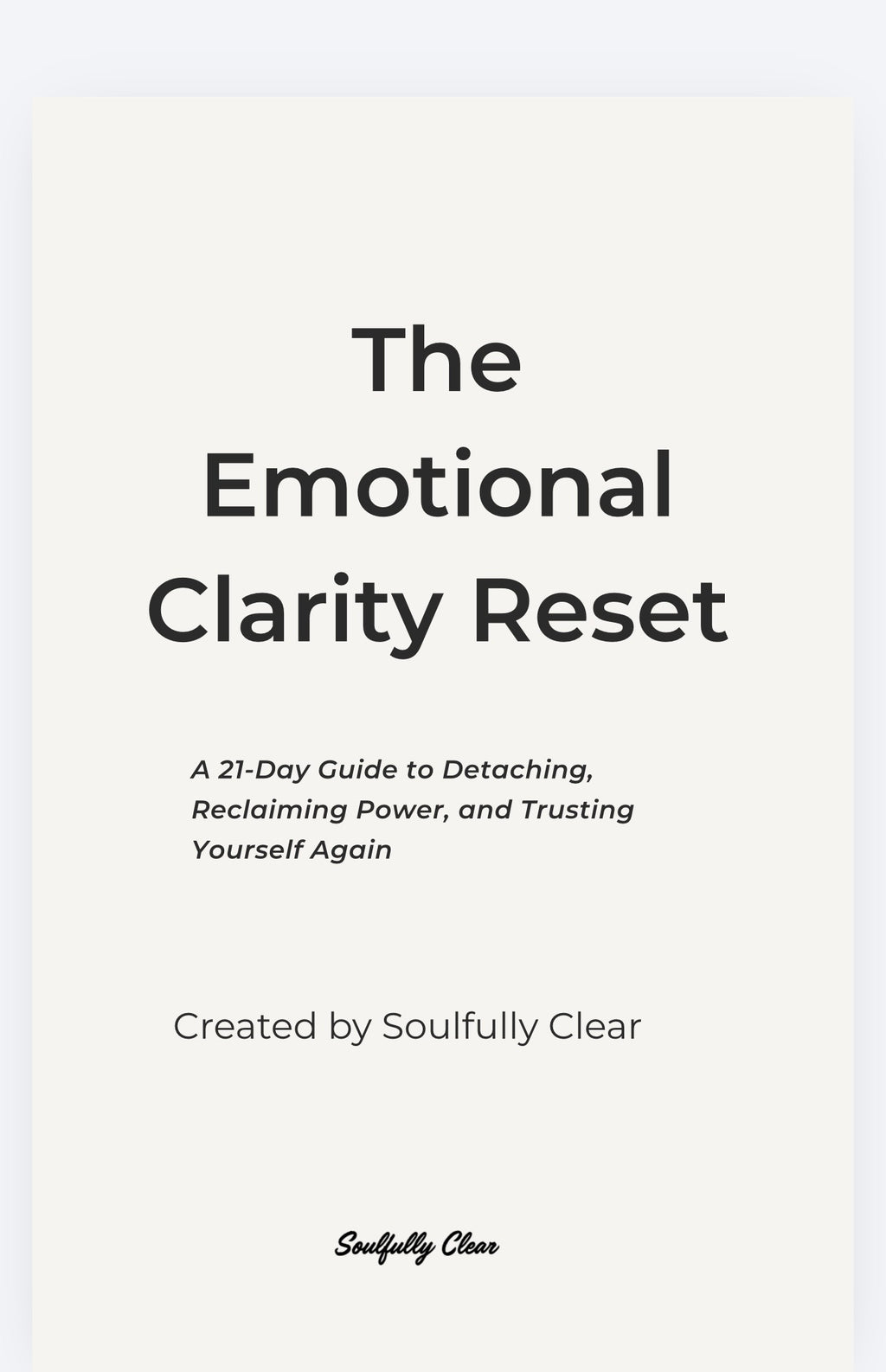 Emotional Clarity Reset: 21-Day Guide