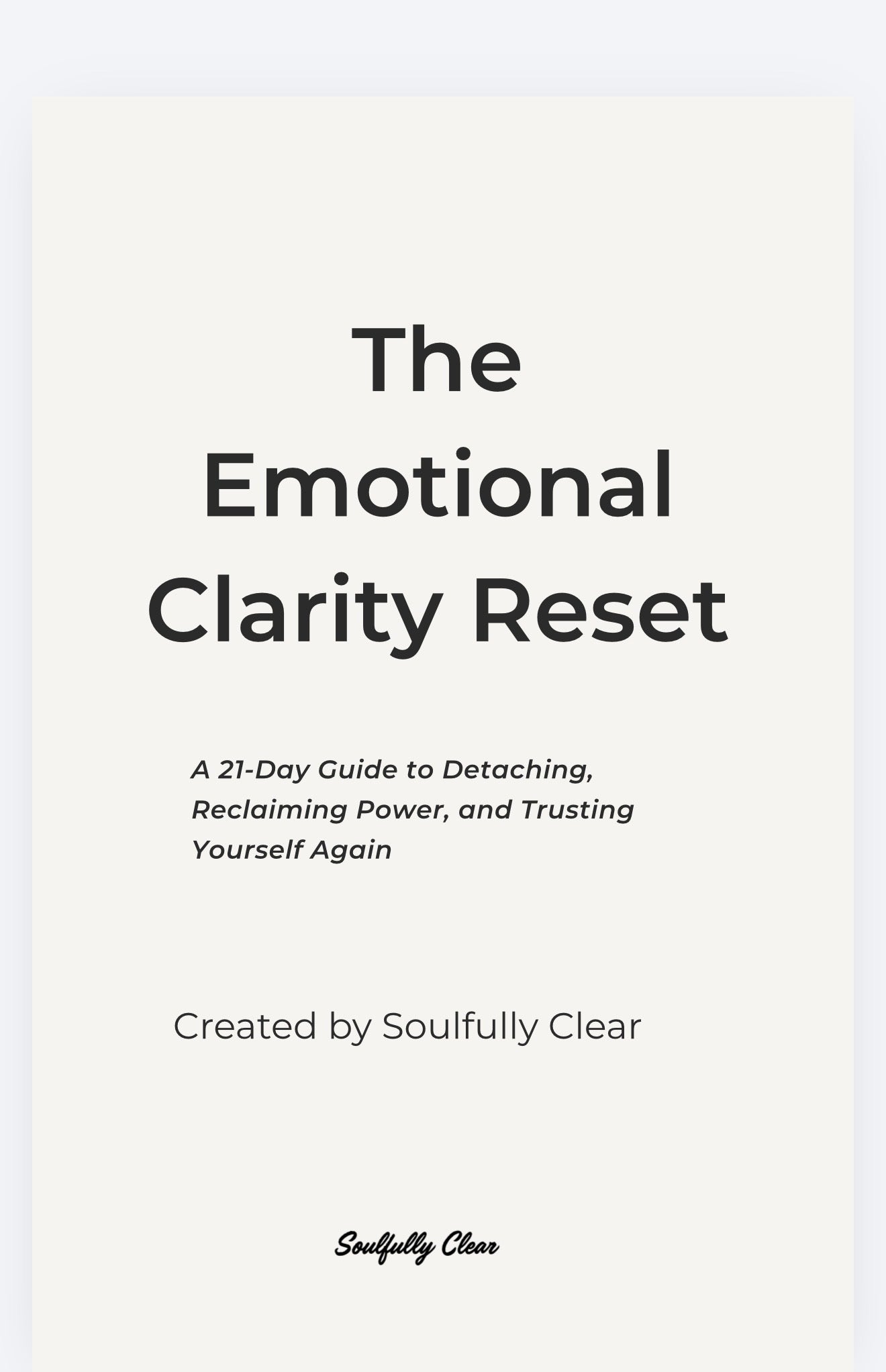 Emotional Clarity Reset: 21-Day Guide