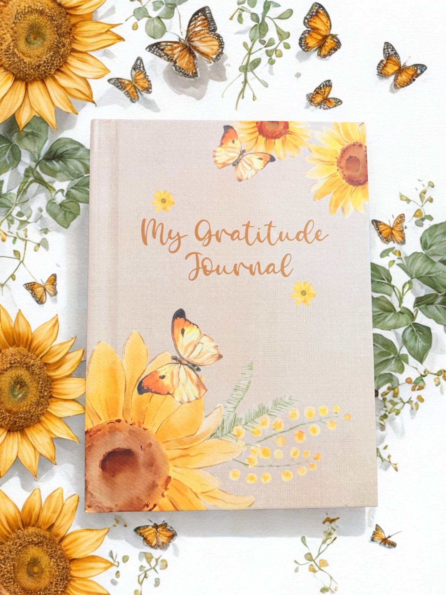 My Gratitude Journal — Blank Sunflower Hardcover | Start Your Day with Intention - Soulfully Clear