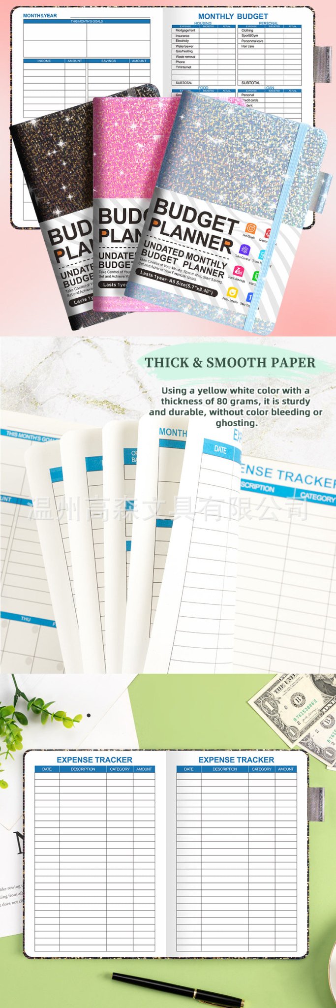 Budget Notebook Monthly Planner - Soulfully Clear