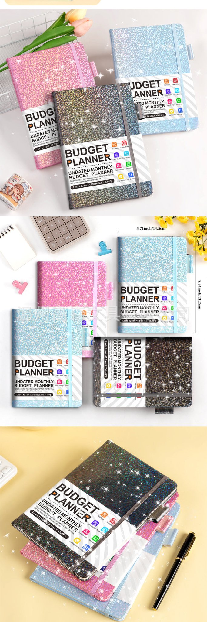 Budget Notebook Monthly Planner - Soulfully Clear