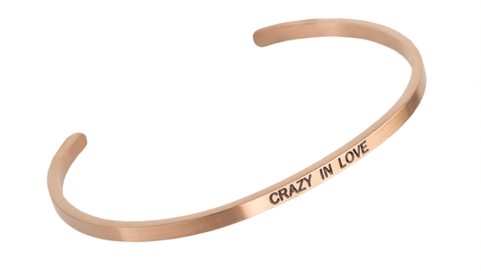 Soulfully Clear "Crazy in Love" Rose Gold Adjustable Cuff Bracelet - Soulfully Clear