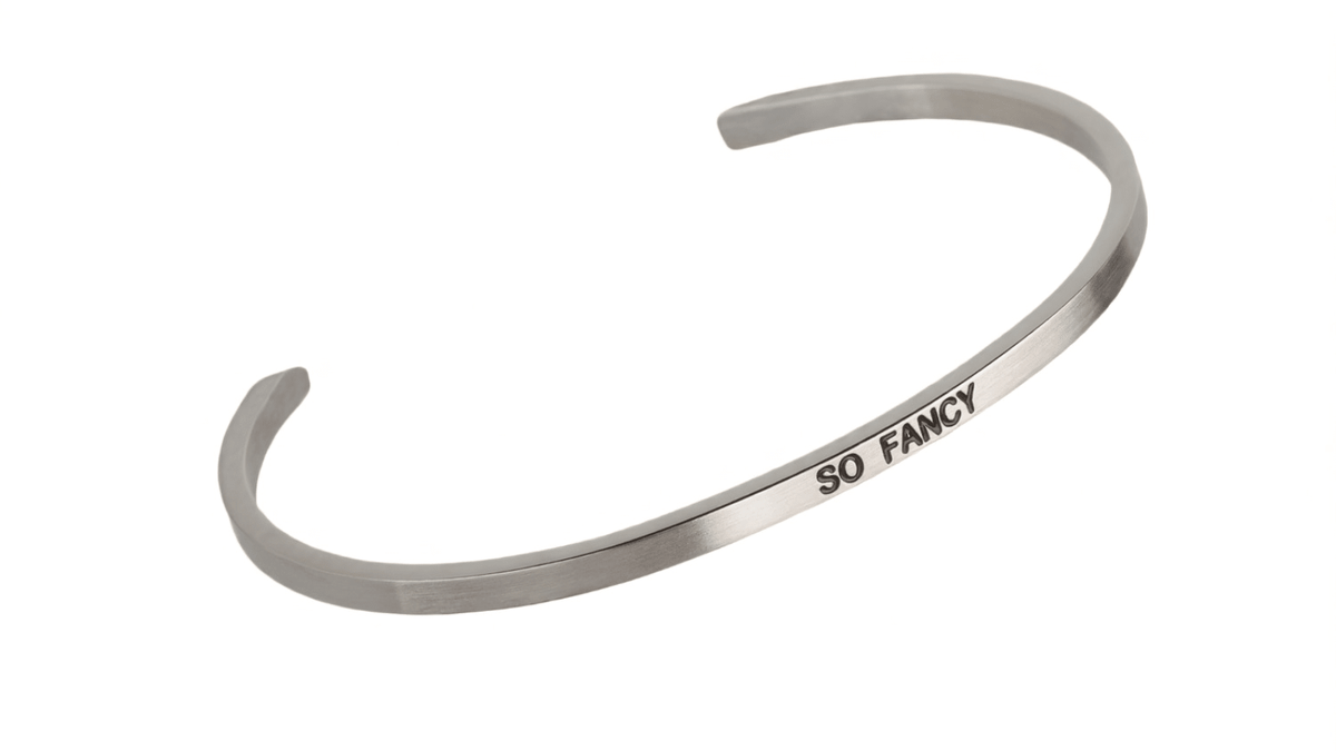 Soulfully Clear "So Fancy" Silver Adjustable Cuff Bracelet - Soulfully Clear