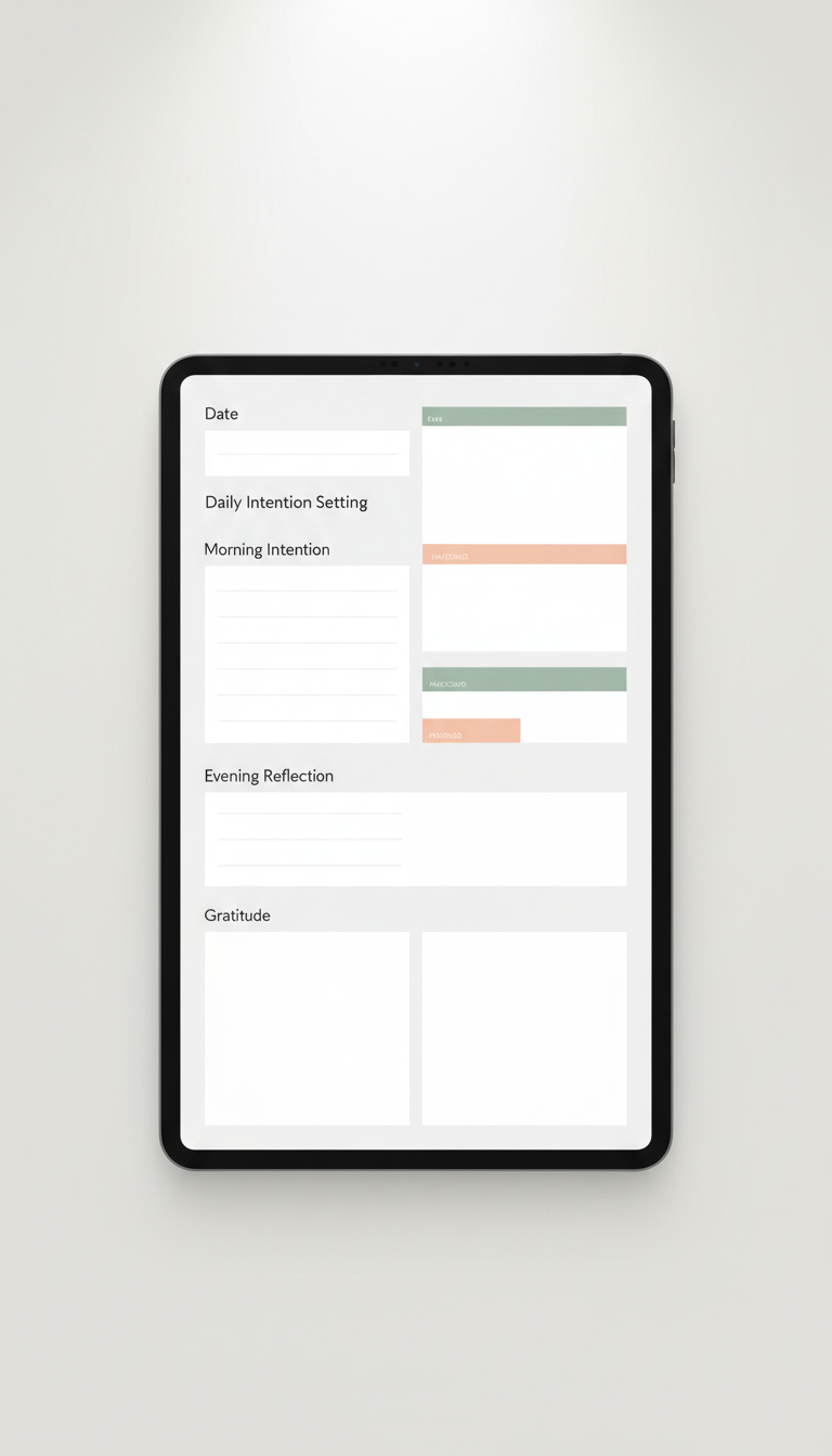 Daily Intention Setting Template PDF