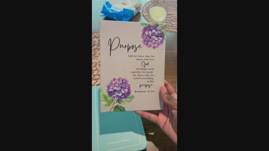 Purpose Journal — Romans 8:28 Hardcover Notebook | Write Your Vision